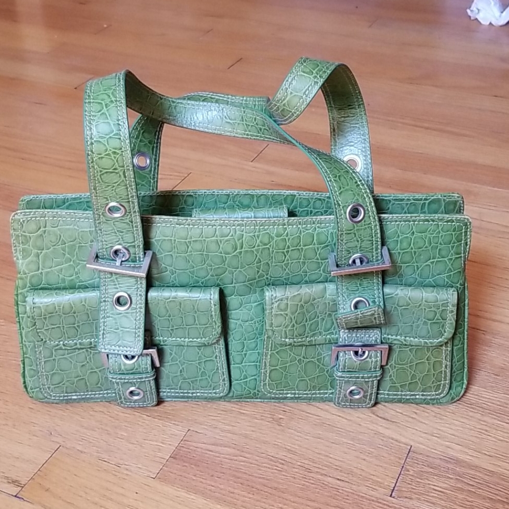 Green Italian made Purse